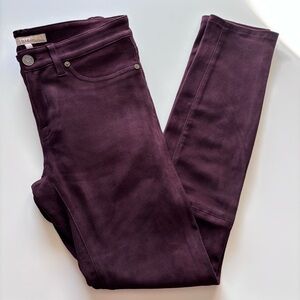 Joie Leather Deep Purple Women's Jeggings
